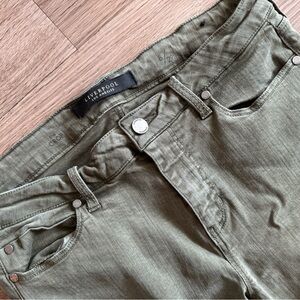 Liverpool Khaki Green Denim Pants